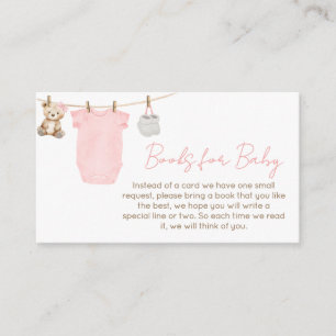 Sweet Baby Girl Clothesline Books for Baby Enclosure Card