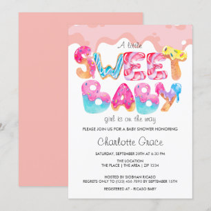 Sweet Baby Girl Is On The Way Invitation