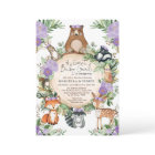 Sweet Baby Girl Purple Floral Woodland Shower