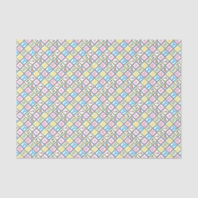 Sweet Baby Girl Squares Tissue Paper (Front)