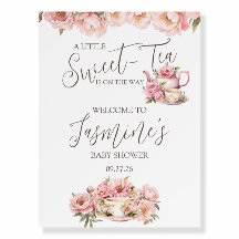 Sweet Baby Girl Tea Party Baby Shower Invitation