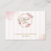 Sweet Baby Girl Thank You card