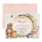 Sweet baby girl woodland cute animals baby shower