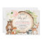 Sweet baby girl woodland cute animals baby shower