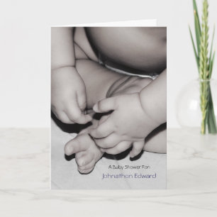 Sweet Baby Hands And Feet Baby Shower Invitation