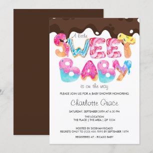 Sweet Baby Is On The Way (unisex chocolate) Invitation