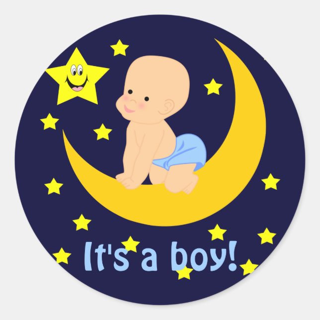 Sweet Baby It's A Boy Stickers (Front)
