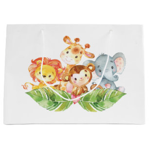 Sweet Baby Jungle Animals Large Gift Bag