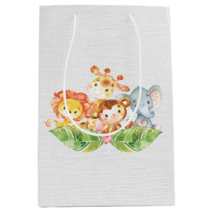 Sweet Baby Jungle Animals Medium Gift Bag