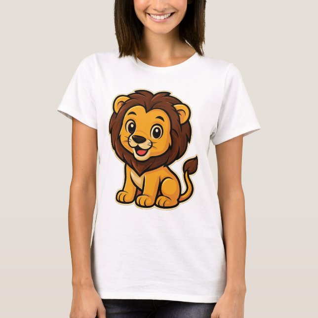 sweet baby lion design T-Shirt (Front)