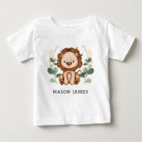 Sweet Baby Lion Jungle Safari Animal Boy Wild One