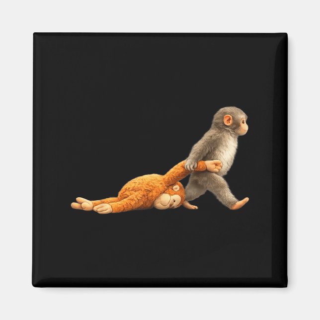 Sweet baby monkey punch fighter monkey meme  magnet (Front)