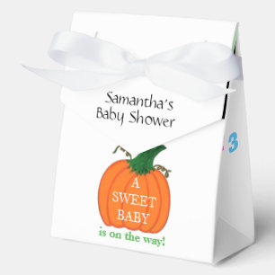 Sweet Baby Orange Pumpkin Baby Shower ABC Favour Box