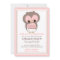 Sweet Baby Owl It's a Girl Baby Shower Invitation