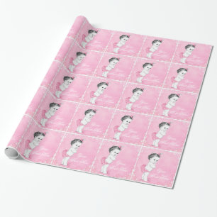 Sweet Baby Pink Baby Girl Shower Wrapping Paper