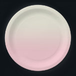 Sweet Baby Pink & Ivory Gradient Ombre   Paper Plate<br><div class="desc">Dreamy delicate gradient ombre design in pastel aesthetic light magical Sweet Baby Pink & Ivory colours. Soft gradient colour transition. Sweet Baby Pink & Ivory gradient home decor,  White Baby Pink & Ivory gradient ombre home decor theme design.</div>