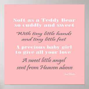 Sweet Baby pink nursery wall art baby decor