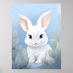  Sweet Baby Rabbit in Nature Poster