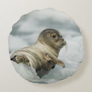 Sweet Baby Seal Round Cushion