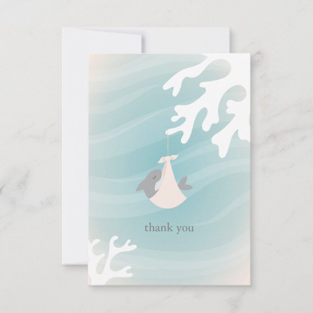 Sweet Baby Shark Thank You Card (Front)