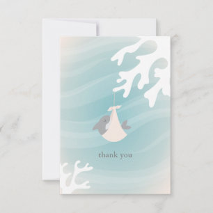 Sweet Baby Shark Thank You Card