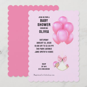 Sweet Baby Shower Girl Invitation