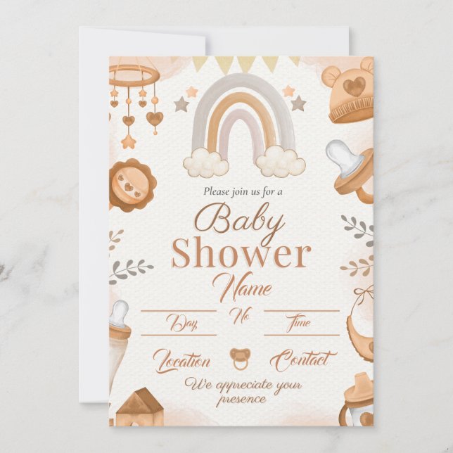 Sweet Baby Shower Invitation (Front)