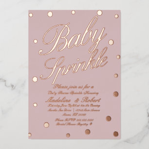 Sweet Baby Shower Sprinkle Gold Dots  Pressed 