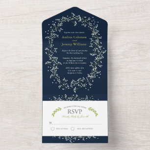 Sweet Baby's Breath Wedding Invite