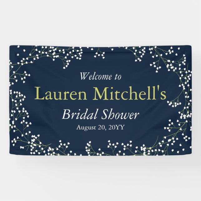 Sweet Baby's Breath Wedding or Party Banner (Horizontal)