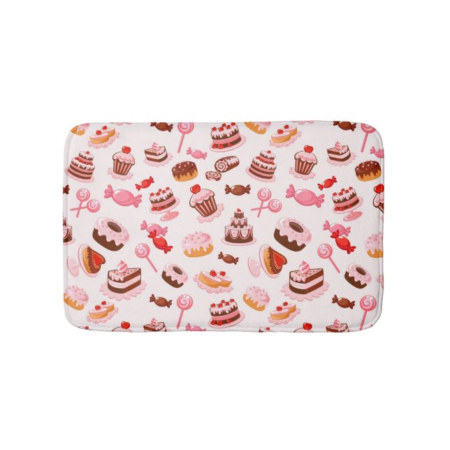 Sweet background bath mat (Front)