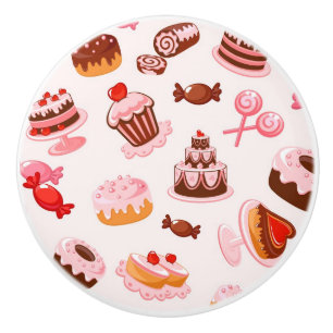 Sweet background ceramic knob