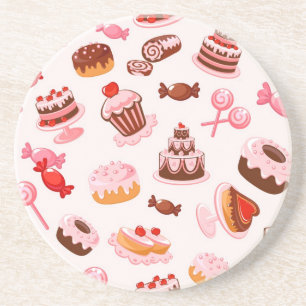 Sweet background coaster