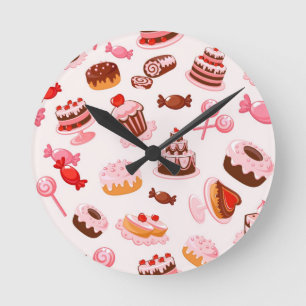 Sweet background round clock