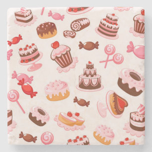 Sweet background stone coaster