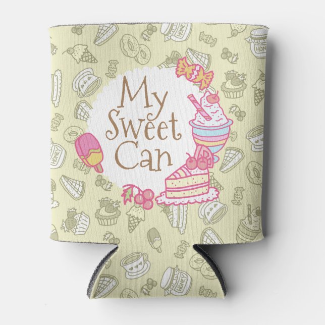 Sweet Bakery and Drinks Green Can Cooler (Front)