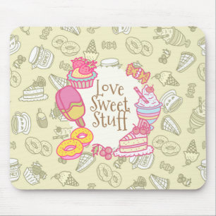 Sweet Bakery and Drinks Green Mouse Mat