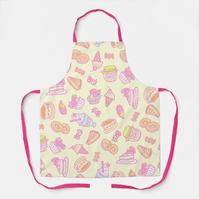 Sweet Bakery and Drinks Yellow Apron (Front)