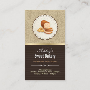 Sweet Bakery Boutique - Breads Doughnut Toast Dess Business Card