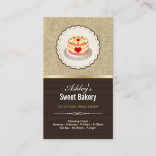 Sweet Bakery Boutique - Cakes Pudding Jelly Pastry Business Card