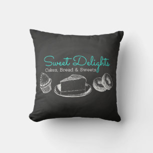 Sweet Bakery Chalkboard Business Cushion