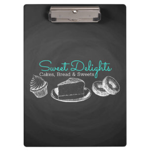 Sweet Bakery Chalkboard Professional Clipboard