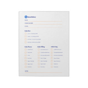 Sweet Bakery Checklist: Your Ultimate Cake Order  Notepad