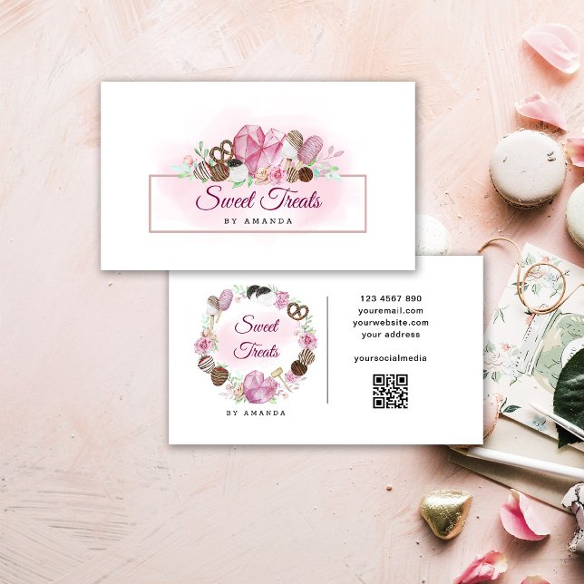 Sweet Bakery QR-Code Business Card (Creator Uploaded)