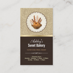 Sweet Bakery Shop - Breads Rolls Cupcakes Dessert Business Card