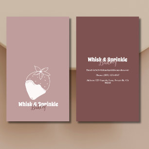 Sweet Bakery Store Custom Cakes Chocolates Dessert Business Card
