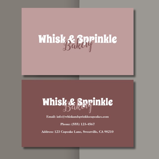 Sweet Bakery Store Custom Cakes Chocolates Dessert Business Card (Creator Uploaded)