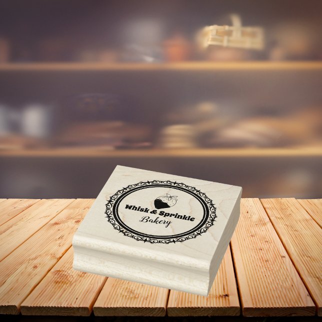 Sweet Bakery Store Custom Cakes Chocolates Dessert Rubber Stamp (Creator Uploaded)