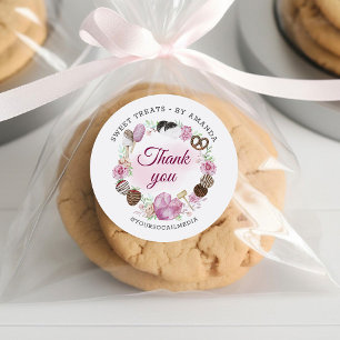 Sweet Bakery Thank you Classic Round Sticker