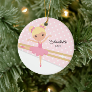 Sweet Ballerina Ballet Dance Christmas Ceramic Orn Tree Decoration
